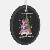 Breast Cancer Awareness Christmas Tree Ornament Aus Glas (Vorderseite Rechts)