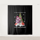 Breast Cancer Awareness Christmas Tree Wandteppich (Vorderseite)