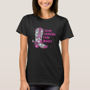 Breast Cancer Awareness Give Cancer The Boot Pink T-Shirt