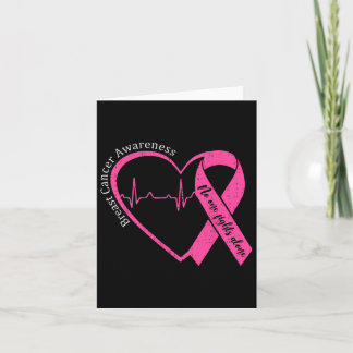 Breast Cancer Awareness Heart Pink Ribbon Support Karte