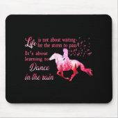 Breast Cancer Awareness Horse Ribbon Pink Ohrts Wo Mousepad (Vorne)