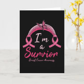 Breast Cancer Awareness I'm A Survivor Women Gift Karte (Gelbe Blume)