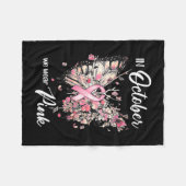 Breast Cancer Awareness In October We Wear Pink Bu Fleecedecke (Vorderseite (Horizontal))