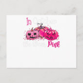 Breast Cancer Awareness In October We Wear Pink Pu Postkarte (Vorderseite)