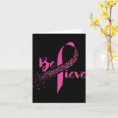 Breast Cancer Awareness Insrational Believe Karte (Gelbe Blume)