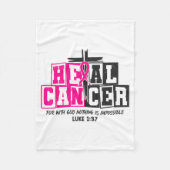 Breast Cancer Awareness Nk Ribbon Heal Cancer Chri Fleecedecke (Vorderseite)