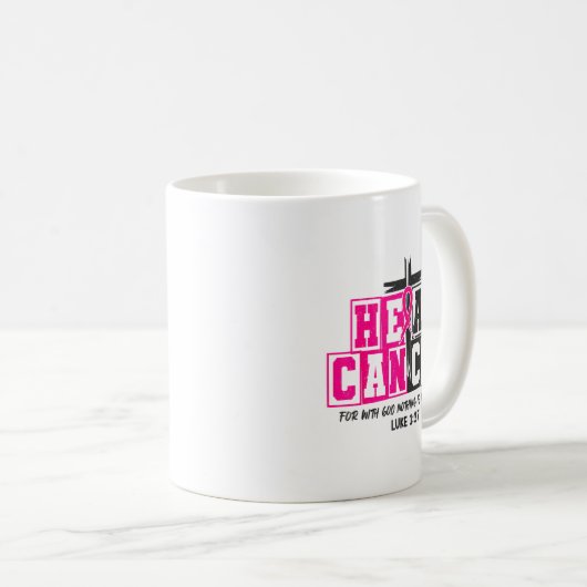 Breast Cancer Awareness Nk Ribbon Heal Cancer Chri Kaffeetasse (VorderseiteRechts)