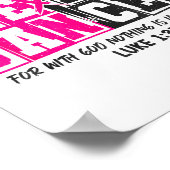 Breast Cancer Awareness Nk Ribbon Heal Cancer Chri Poster (Ecke)