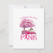 Breast Cancer Awareness October We Wear Pink With Einladung (Rückseite)