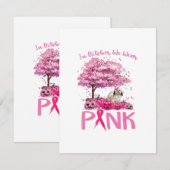 Breast Cancer Awareness October We Wear Pink With Einladung (Vorne/Hinten)