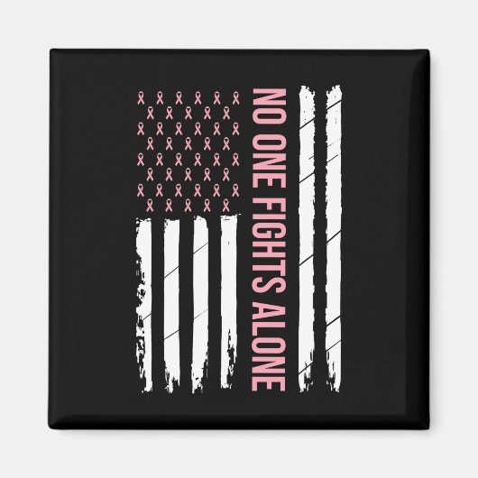 Breast Cancer Awareness Pink Ribbon Usa American F Magnet (Vorne)