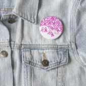 Breast Cancer Awareness Pink Velvet Ribbon Button (Beispiel)