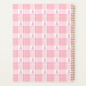 Breast Cancer Awareness Plaid Planner, Pink Ribbon Planer (Rückseite)