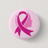 Breast Cancer Awareness Ribbon Button (Vorderseite)