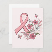 Breast Cancer Awareness Ribbon Dankeskarte (Vorne/Hinten)