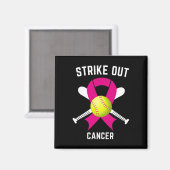 Breast Cancer Awareness Softball Fighting Magnet (Vorderseite/Rückseite)