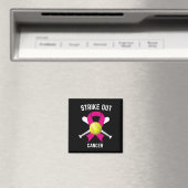 Breast Cancer Awareness Softball Fighting Magnet (In Situ (Geschirrspüler))