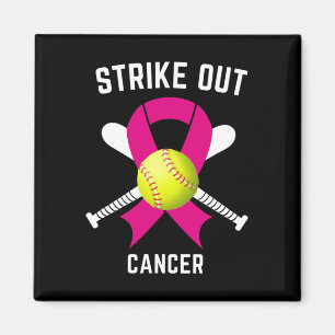 Breast Cancer Awareness Softball Fighting Magnet