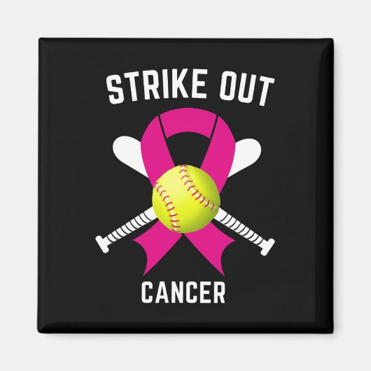Breast Cancer Awareness Softball Fighting Magnet (Vorne)