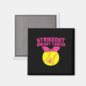 Breast Cancer Awareness Softball Fighting Magnet (Vorderseite/Rückseite)