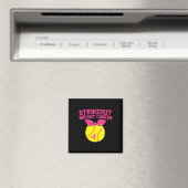 Breast Cancer Awareness Softball Fighting Magnet (In Situ (Geschirrspüler))
