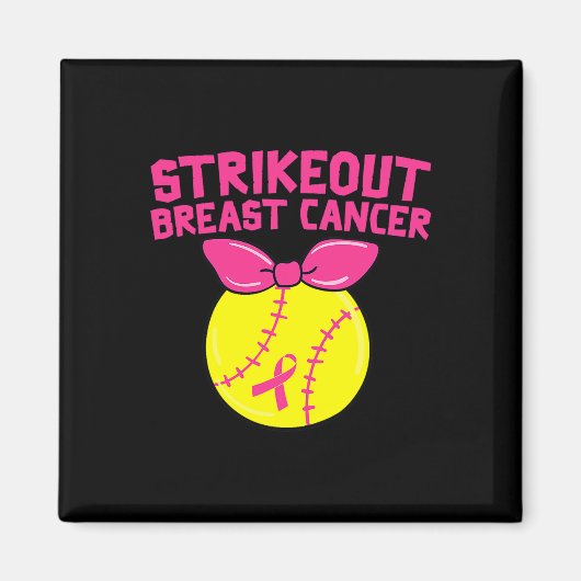 Breast Cancer Awareness Softball Fighting Magnet (Vorne)