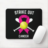 Breast Cancer Awareness Softball Fighting Mousepad (Mit Mouse)