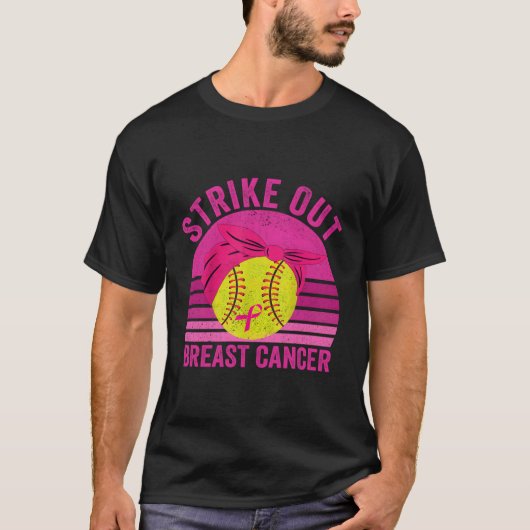 Breast Cancer Awareness Softball Fighting T-Shirt (Vorderseite)