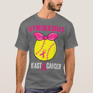 Breast Cancer Awareness Softball Fighting T-Shirt