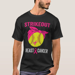 Breast Cancer Awareness Softball Mama F T-Shirt
