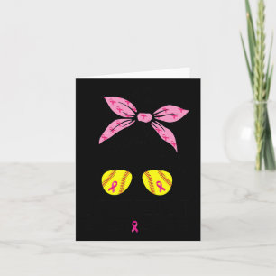 Breast Cancer Awareness Softball Mama Women Karte