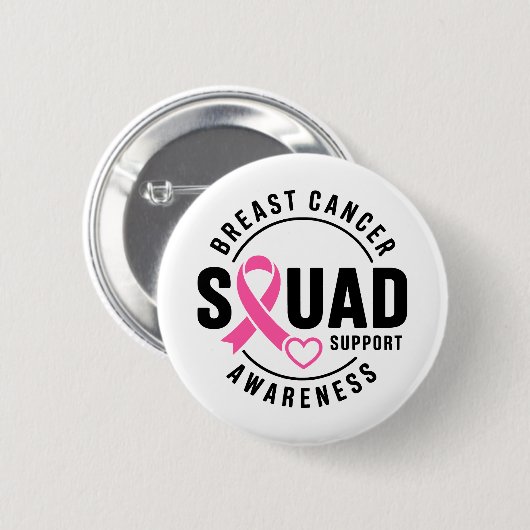 Breast Cancer Awareness Squad Support Button (Vorne & Hinten)