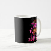 Breast Cancer Awareness Survivor Black Women Melan Kaffeetasse (VorderseiteRechts)