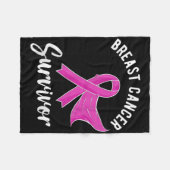 Breast Cancer Awareness Women Survivor Nk Fleecedecke (Vorderseite (Horizontal))