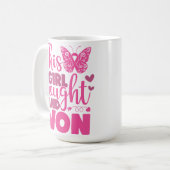 BREAST CANCER-BEWUSSTSEIN UND UNTERSTÜTZUNG KAFFEETASSE (Vorderseite Links)