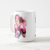 BREAST CANCER-BEWUSSTSEIN UND UNTERSTÜTZUNG KAFFEETASSE (Vorderseite Links)