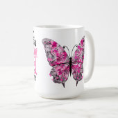 BREAST CANCER-BEWUSSTSEIN UND UNTERSTÜTZUNG KAFFEETASSE (VorderseiteRechts)