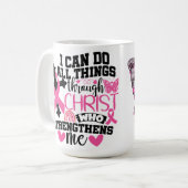 BREAST CANCER-BEWUSSTSEIN UND UNTERSTÜTZUNG KAFFEETASSE (Vorderseite Links)