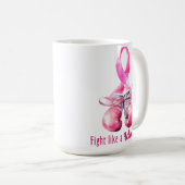 BREAST CANCER-BEWUSSTSEIN UND UNTERSTÜTZUNG KAFFEETASSE (VorderseiteRechts)