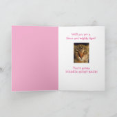 Breast Cancer Fight Like A Tiger Support Karte (Innenseite)