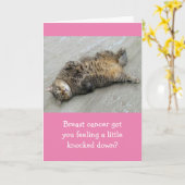 Breast Cancer Fight Like A Tiger Support Karte (Gelbe Blume)