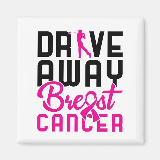 Breast Cancer Golfspielen Golf Golfer entfernen Magnet (Vorne)
