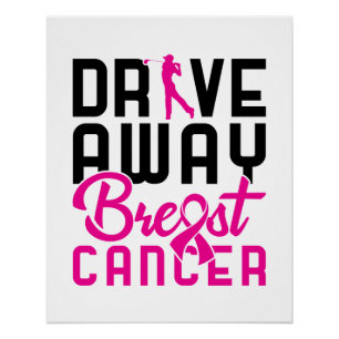 Breast Cancer Golfspielen Golf Golfer entfernen Poster