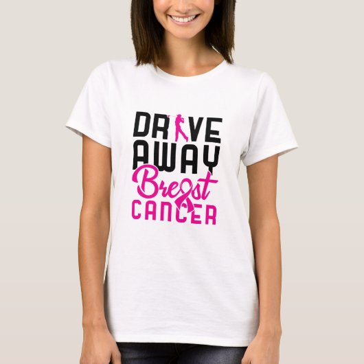 Breast Cancer Golfspielen Golf Golfer entfernen T-Shirt (Vorderseite)