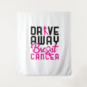 Breast Cancer Golfspielen Golf Golfer entfernen Wandteppich