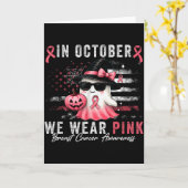 Breast Cancer Halloween In October We Wear Nk Us F Karte (Gelbe Blume)