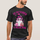 Breast Cancer Halloween Women In October We Wear N T-Shirt (Vorderseite)