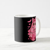 Breast Cancer Hope Strength Faith Survivor Ghost W Kaffeetasse (VorderseiteRechts)