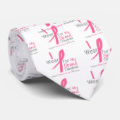 Breast Cancer I Wear Pink For My Granddaughter Krawatte (Gerollt)