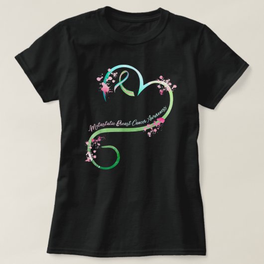 Breast Cancer Metastatic Breast Cancer Awareness H T-Shirt (Design vorne)